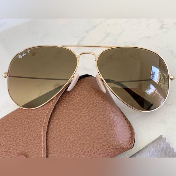 Ray-Ban Aviator Gradient Sunglasses / Polished Arista Gold main image 9
